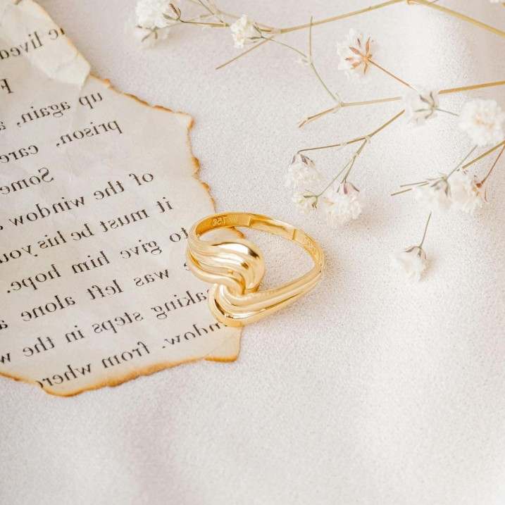 Textured gold band
